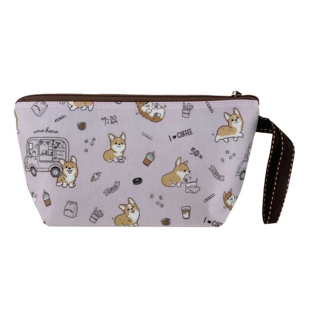 Waterproof Corgi & Coffee Dumpling Cosmetic Makeup Bag